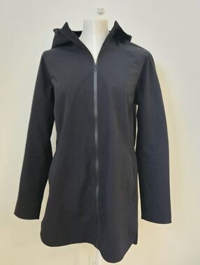 Lululemon‎ Glyde Along Softshell Hooded Jacket Size 10 Lighweight Longline Coat